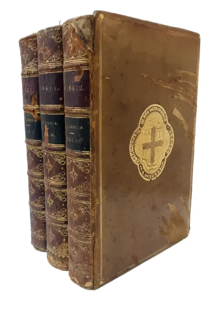 The Works of Virgil, 3 vols, John Conington, 1881 Whittaker & Co. leather bound