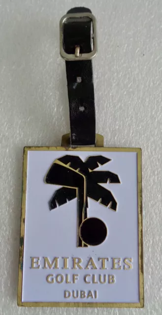 EMIRATES GOLF CLUB DUBAI - Souvenir Metal Golf Bag Tag - Size 8cm x 6.5cm