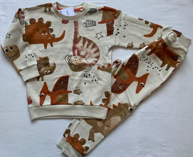 BNWT Boys Dino Matching Outfit/Set Jumper Jogger 3-4 years NEXT