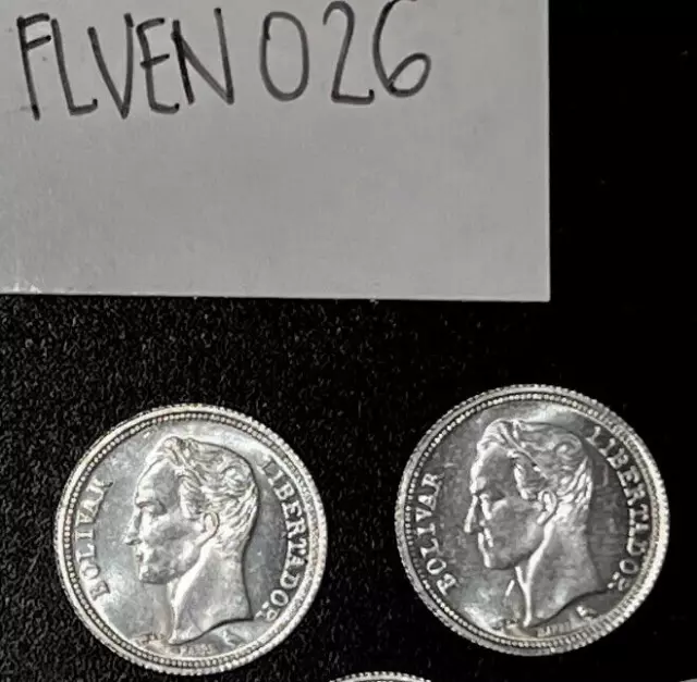 1960  Venezuela 1/4 Bolivar  25 Centimos 1 Beautiful Silver Coin UnCirculated