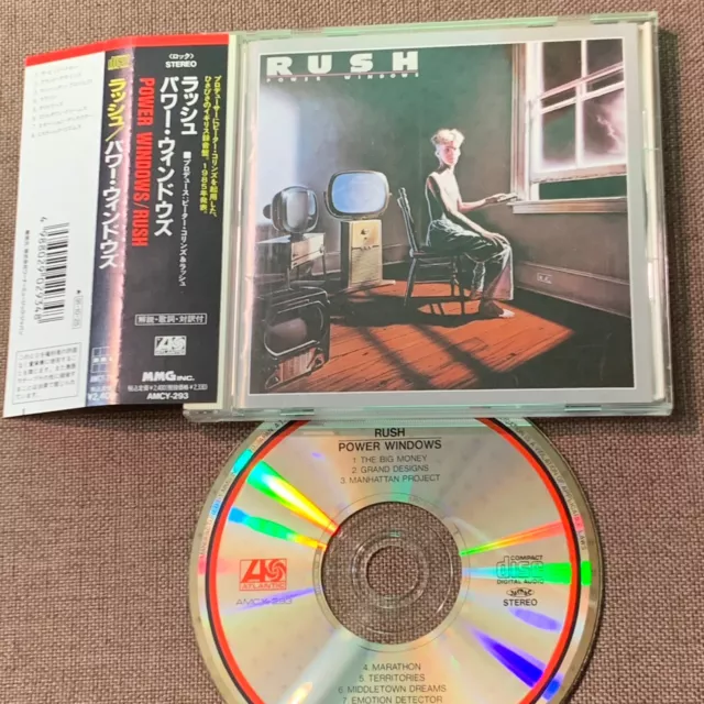 RUSH Power Windows JAPAN CD AMCY-293 w/ OBI + PS BOOKLET 1991 MMG reissue FreeSH