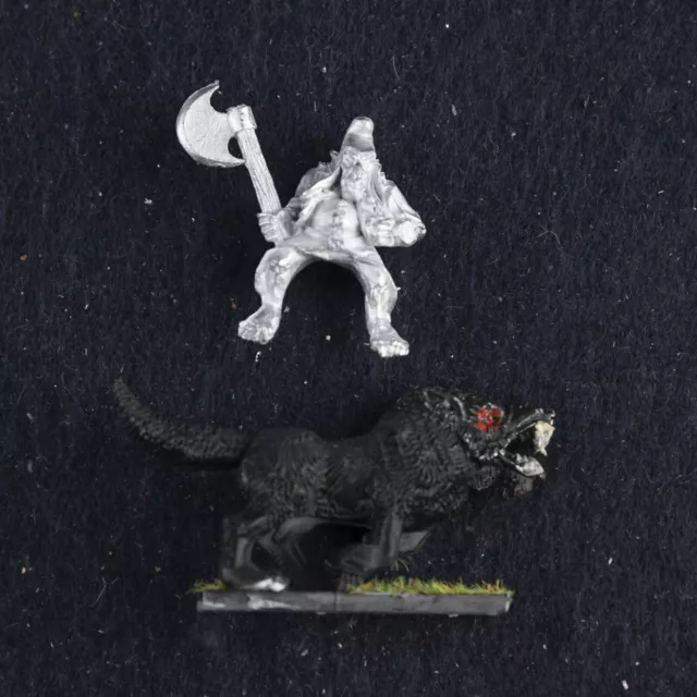 Hobgoblin Wolf Rider w/ Axe Chaos Dwarfs Metal Citadel Dwarf Dwarves 90s G86