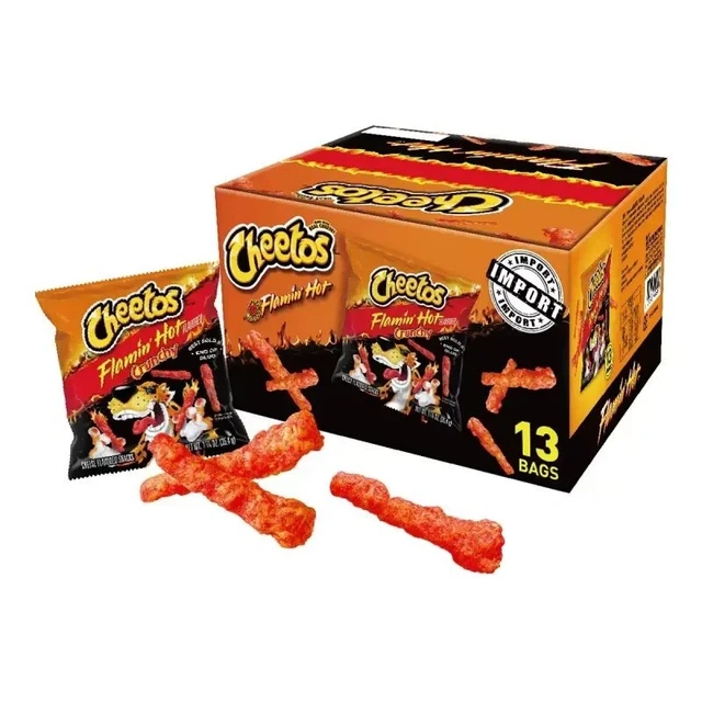 [CHEETOS] FLAMIN' HOT Cheese Flavored Crunchy 35g x 13/ Pack 奇多 香辣起司 ...