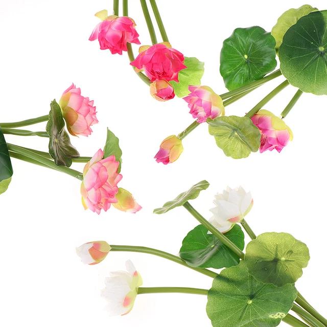 Lotus Simulation Artificial Flower Water Lily Micro Landscape Home Plants De-lk 2