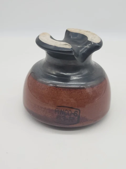 Vintage Ceramic Pinco Electric Saddle Top Porcelain Insulator