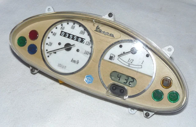 Strumenti Contachilometri Tachimetro Originale Piaggio Vespa Gts 250 2005 2012 Senza Abs Detail