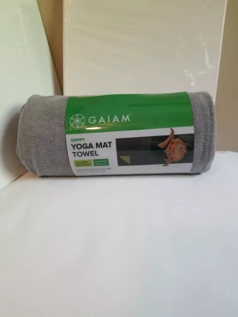 GAIAM FULL-SIZE GRIPPY Yoga Mat Towel 24L x 68W $20.00 - PicClick