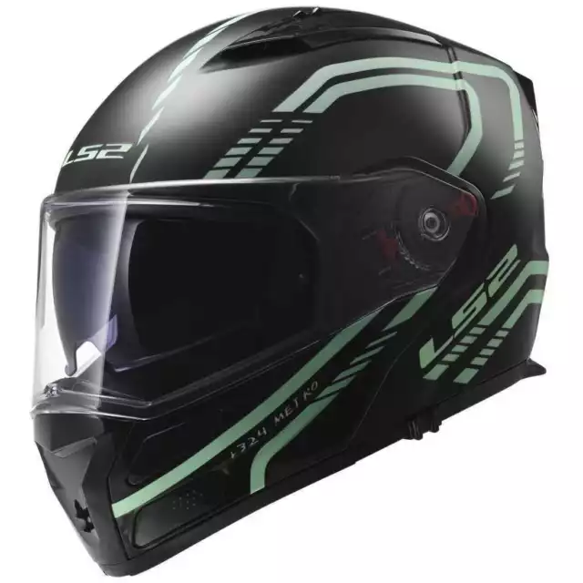 Ls2 Ff324 Metro Rapid Evo Firefly Glow Flip Front Modular Motorcycle Helmet