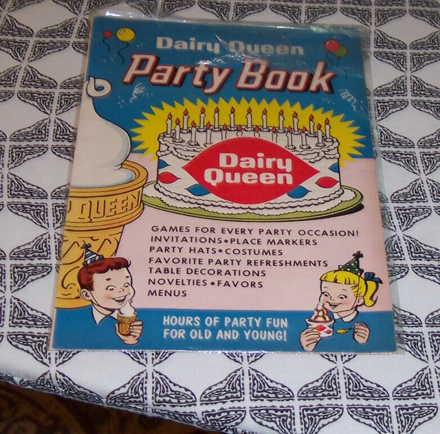 1960 Dairy Queen Party Book With Original Plastic