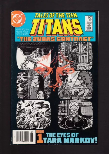 Tales of the Teen Titans #42 Judas Contract 95¢ Canadian Price Newsstand Variant