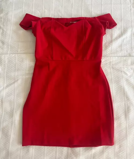 Revolve Red Mini Dress Superdown Women's Size Small With Cut Out Detail