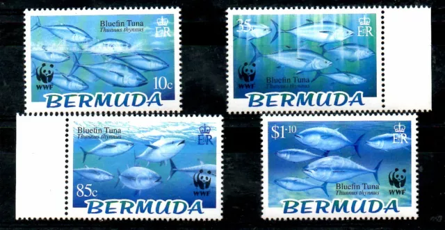 BERMUDA,2004 ,WWF, FISH - TUNA, 4v. MNH