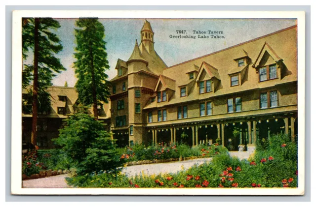 Tahoe Tavern Overlooking Lake Tahoe, California CA Postcard