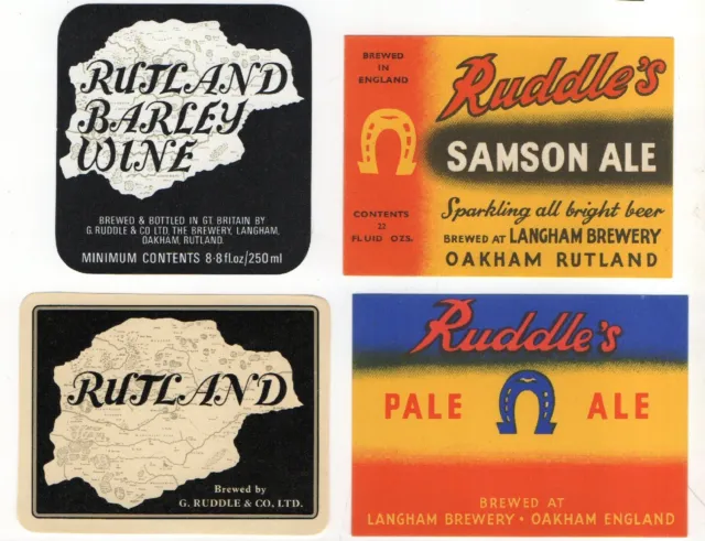 Beer Labels UK - Ruddles - Oakham, Rutland - 4 different #428