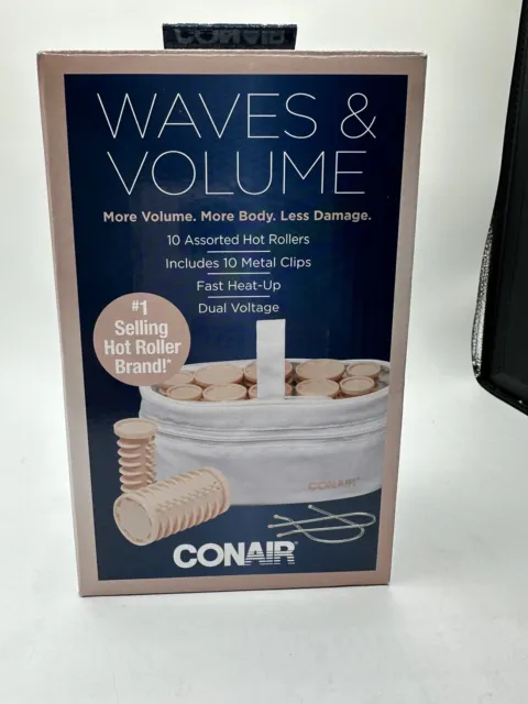 Conair Double Ceramic Hot Rollers, Perfect for On-The-Go Styling HS10XN