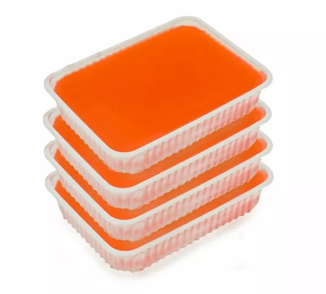 Paraffin Wachs Schale 4 x 400g Orangen Duft Bad Block Maniküre Nägel