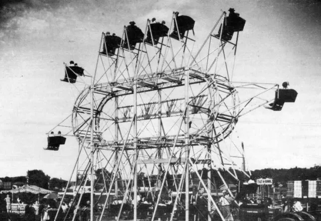 Antique Carnival Ferris wheel  Photo 1206 Oddleys Strange & Bizarre