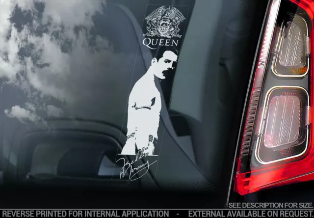 QUEEN, Car Sticker, Freddie Mercury Rock Band Music Window Bumper Decal Sign V06