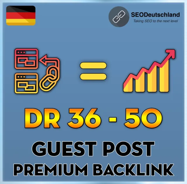 Guest Post Premium-Backlink - DR 36 bis 50 DoFollow Gäste Beitrag - Echte Seite