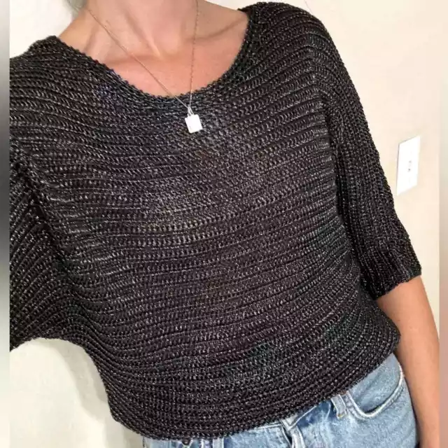 Vince Metallic Gray Sweater