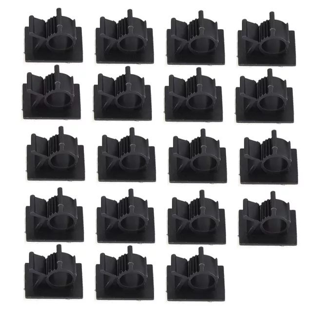 2X(20Pcs  Serre-Câble en Plastique Réglable Auto-Adhésif Pinces Pour Câbles de5)