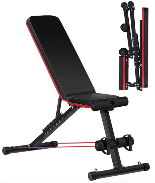 Adjustable Dumbbell Bench Foldable Weight Training Fitness Incline Workout Gym