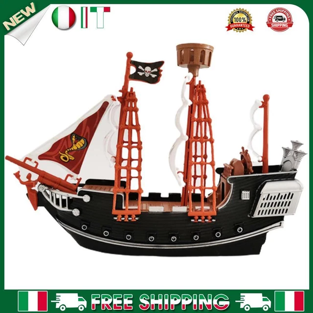 A 10IN SHIP Model Toy Pirate Model Toys Table Ornament Boat Toy for