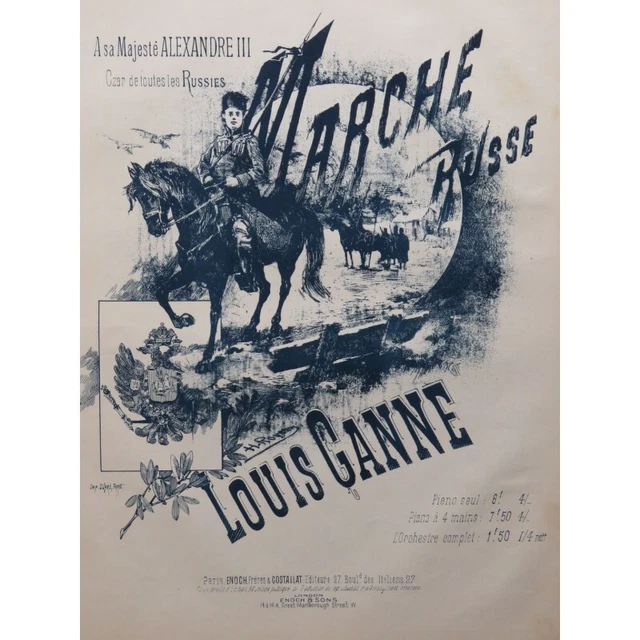 GANNE Louis Marche Russe Piano 1890