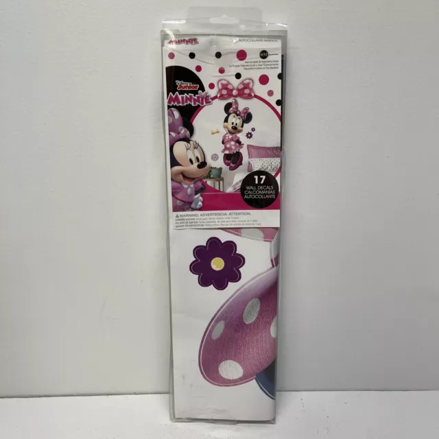 17 calcomanías de pared Disney Junior MINNIE BOW-TIQUE pegatinas de pared decoración de habitación para niñas