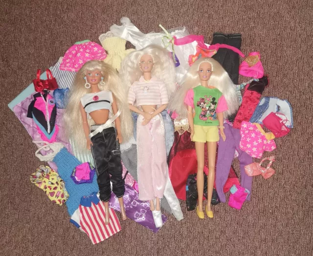 Barbie Dolls, Bundle, Clothing, Job Lot, Vintage, Mattel, Collectable