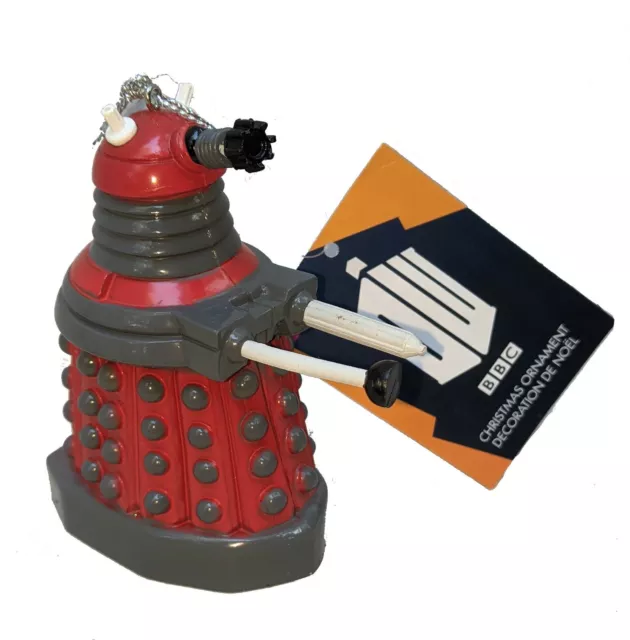 New BBC Dr. Who Red Grey Dalek Christmas Ornament~Kurt Adler KA-22~DW1131