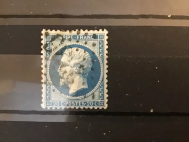 Lot 63 timbre de France type Napoleon III n°22 obl losange GC 