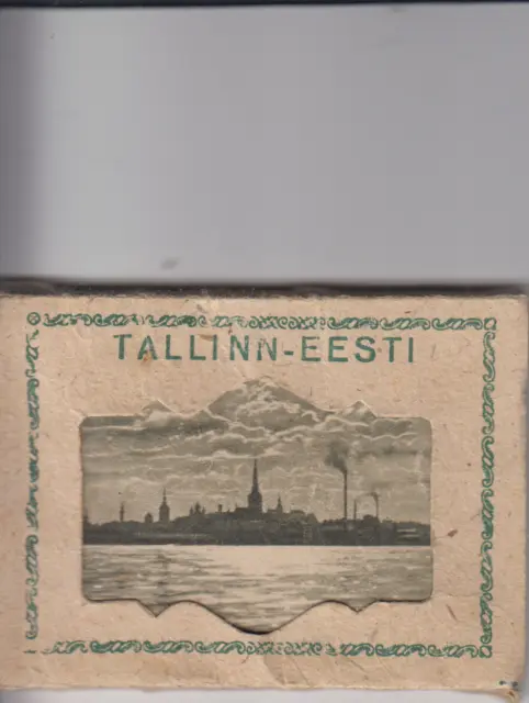 Kleines Ansichtskarten Buch 12 Bilder von Tallinn Estland um ca. 1920