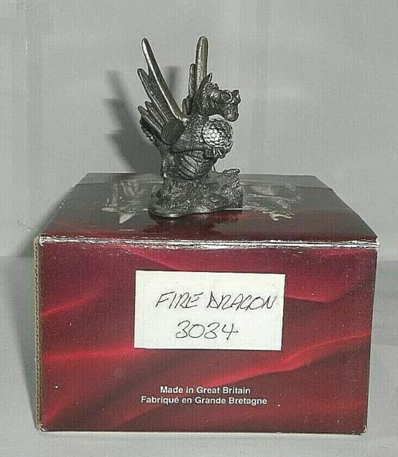 Myth and Magic - FIRE DRAGON - Tudor Mint - RARE DRAGON FIGURE - Boxed