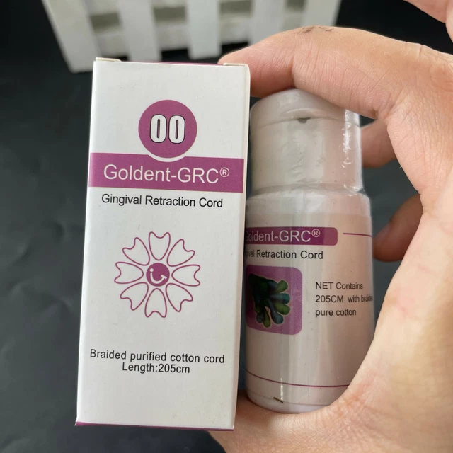 5 boxes 00# Goldent-GRC Dental Gingival Retraction Cotton Cord Packing
