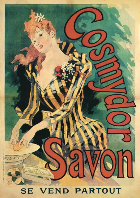 Cosmydor Savon Jules Cheret Schale Werbung Jugendstil Kunstdruck Werbung 295