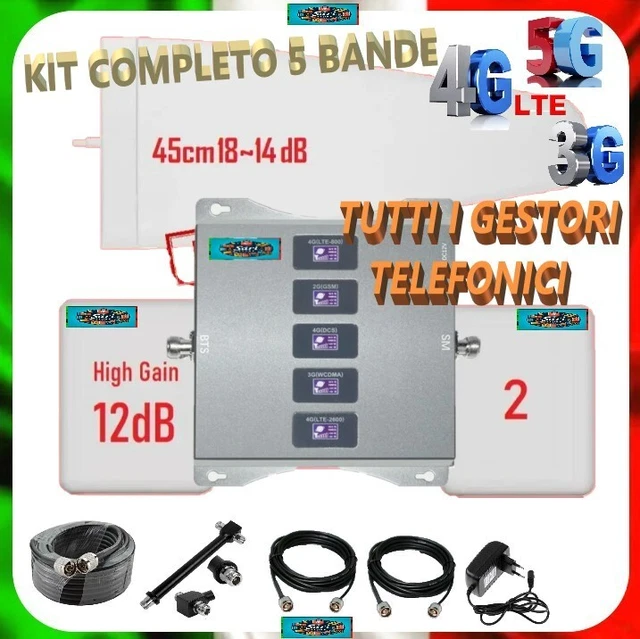 Ripetitore Segnale Cellulare 2G/3G/4G | Bande 900/1800/2100 MHz | Con Antenne | Amplificatore GSM/LTE - Foto 4