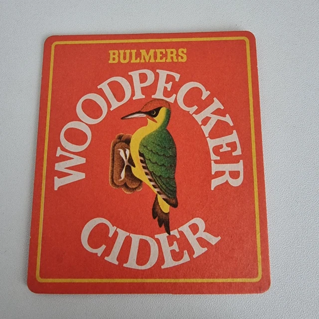 VINTAGE BULMERS WOODPECKER Cider Beer Mat Home Bar Man Cave Collector £