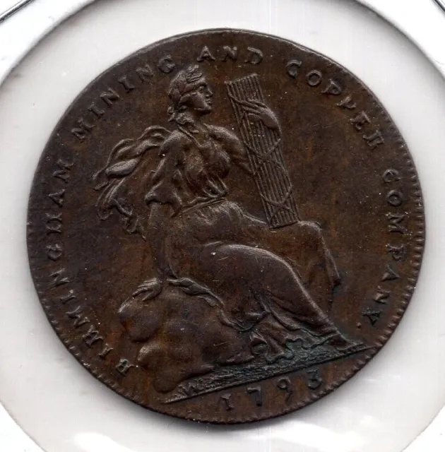 1793 Great Britain Half Penny Condor Token (CO228)