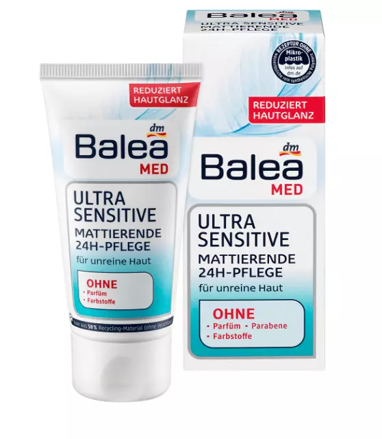 Balea Mattifying Face Cream Mattierende 24H-Pflege Ultra Sensitive Skin 50 ml