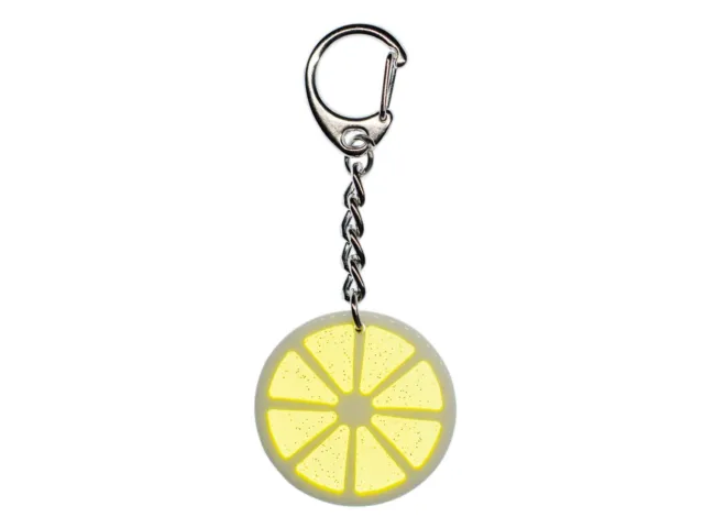 Zitronenscheibe Zitrone Schlüsselanhänger Miniblings Anhänger Schlüsselring gelb