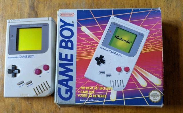 Nintendo Game Boy Grey Handheld System - Grey in original box with instructions