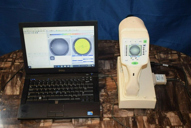 Optikon Keratron Scout Corneal Topographer with far-mires cone with new battery