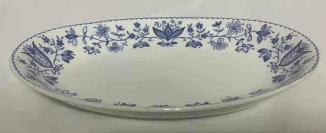 Vintage Johnson Bros England Porcelain “Blue Floral” Windsorware Oval Platter