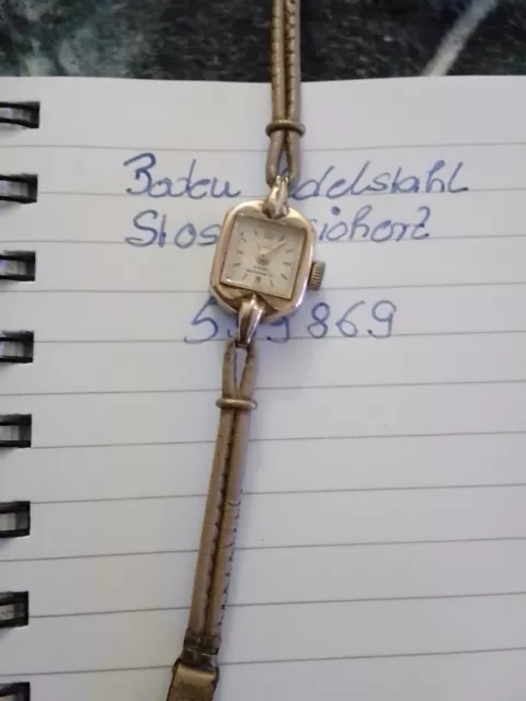 Sammler Edelstahl DDR Uhr 40923