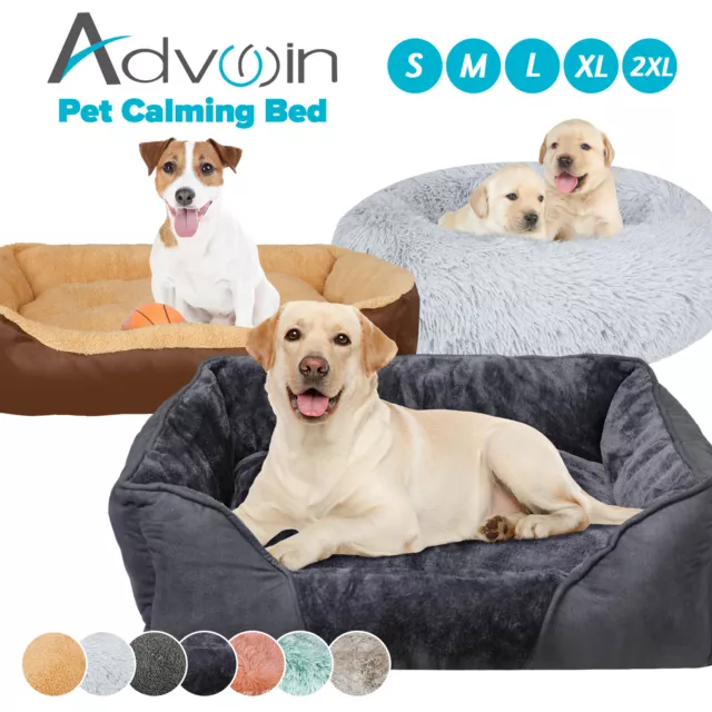 Advwin Pet Dog Cat Bed Mat Calming Warm Soft Nest Sleeping Kennel Cave