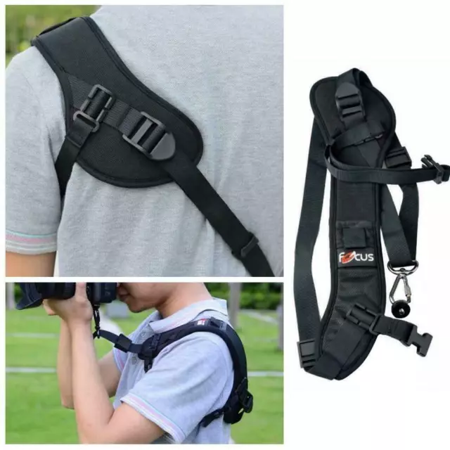 Focus F-1 Quick Rapid Sling Belt Neck Shoulder-Strap For DSLR SLR Black Cam B0