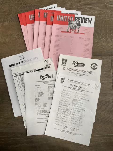 Collection Of Manchester United Reserves Programmes England Fa Cup