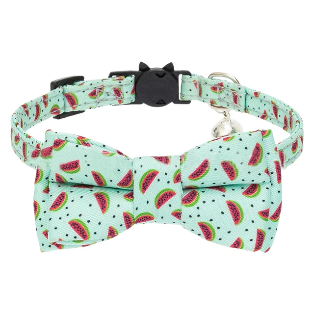 Bow Tie Collar Smell-less Fade-less Fruit Pattern Bow Pet Necklace Costume