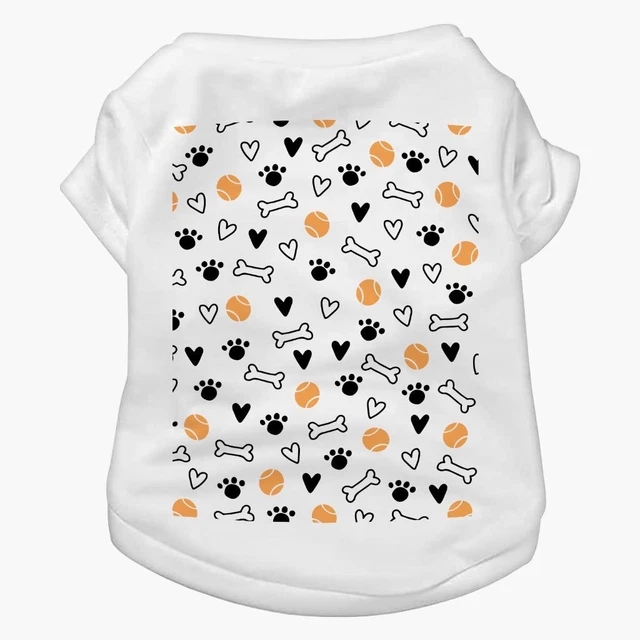 Dog Pattern Pet Shirt - Paws Dog Shirt - Bones Dog Shirt